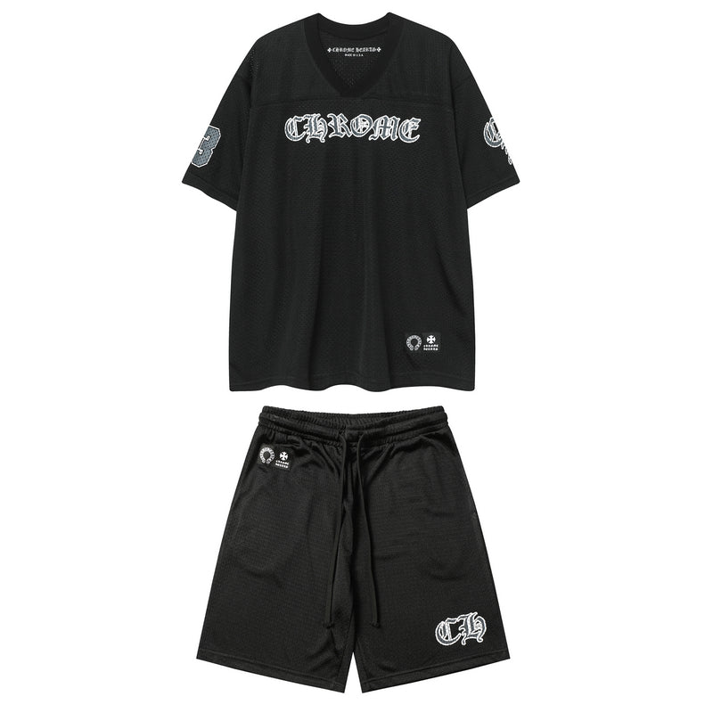 Chrome Hearts New T-shirt and  Shorts Suit 9996